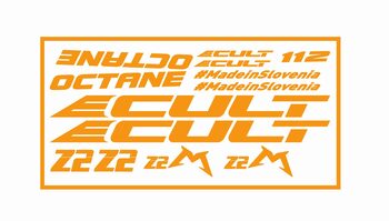 ecult octane 24 set nalepk za okvir kolesa barva: oranzna