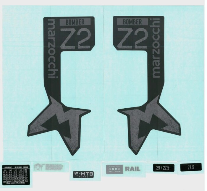 marzocchi 803-01-980 nalepke z2 mat crna