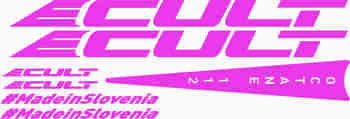 ecult octane set nalepk za okvir kolesa barva: magenta