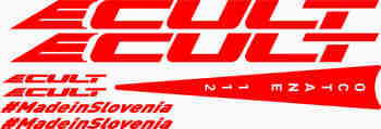 ecult octane set nalepk za okvir kolesa barva: rdeca