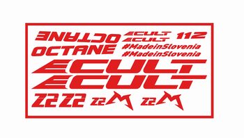ecult octane 24 set nalepk za okvir kolesa barva: rdeca