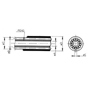 saccon bovden prestav teflon 4mm crn box 50m