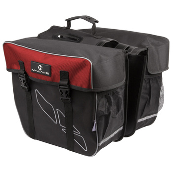 m-wave torba amsterdam double dvojna za prtljaznik crnrd