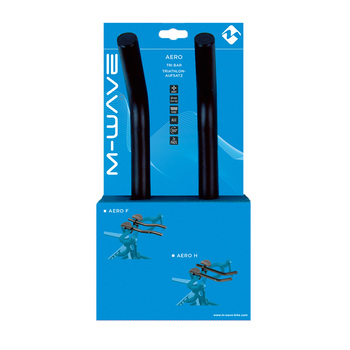 m-wave triatlon krmilo aero 318mm alu crna