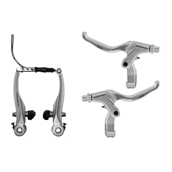 promax zavora set v-brake sprednja in zadnja srebrna