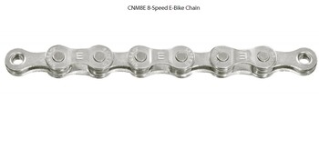 sunrace veriga cnm8e 8p 138 clen e-kolo srebrna